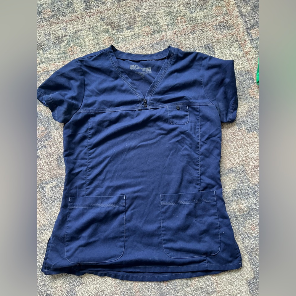 Grey’s Anatomy Navy Scrub Top SMALL